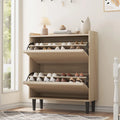 Zapatero con cajones abatibles 3/2/4, mueble moderno para zapatos de entrada, zapatero organizador de madera