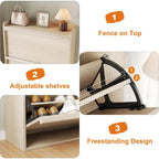 Zapatero con cajones abatibles 3/2/4, mueble moderno para zapatos de entrada, zapatero organizador de madera