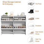 Zapatero con cajones abatibles 3/2/4, mueble moderno para zapatos de entrada, zapatero organizador de madera