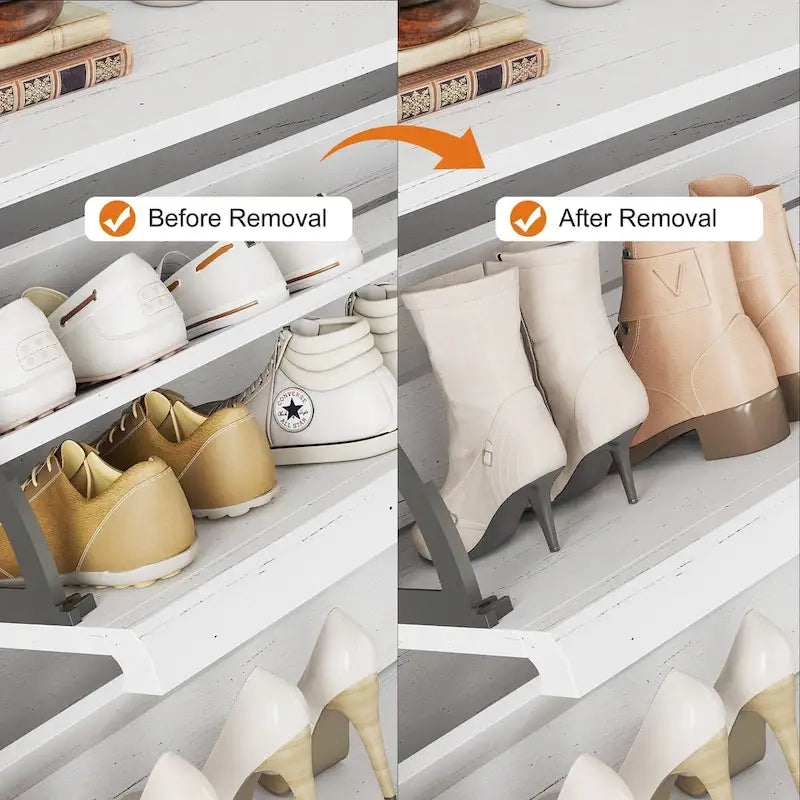 Zapatero con cajones abatibles 3/2/4, mueble moderno para zapatos de entrada, zapatero organizador de madera