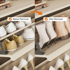 Zapatero con cajones abatibles 3/2/4, mueble moderno para zapatos de entrada, zapatero organizador de madera