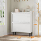 Zapatero con cajones abatibles 3/2/4, mueble moderno para zapatos de entrada, zapatero organizador de madera