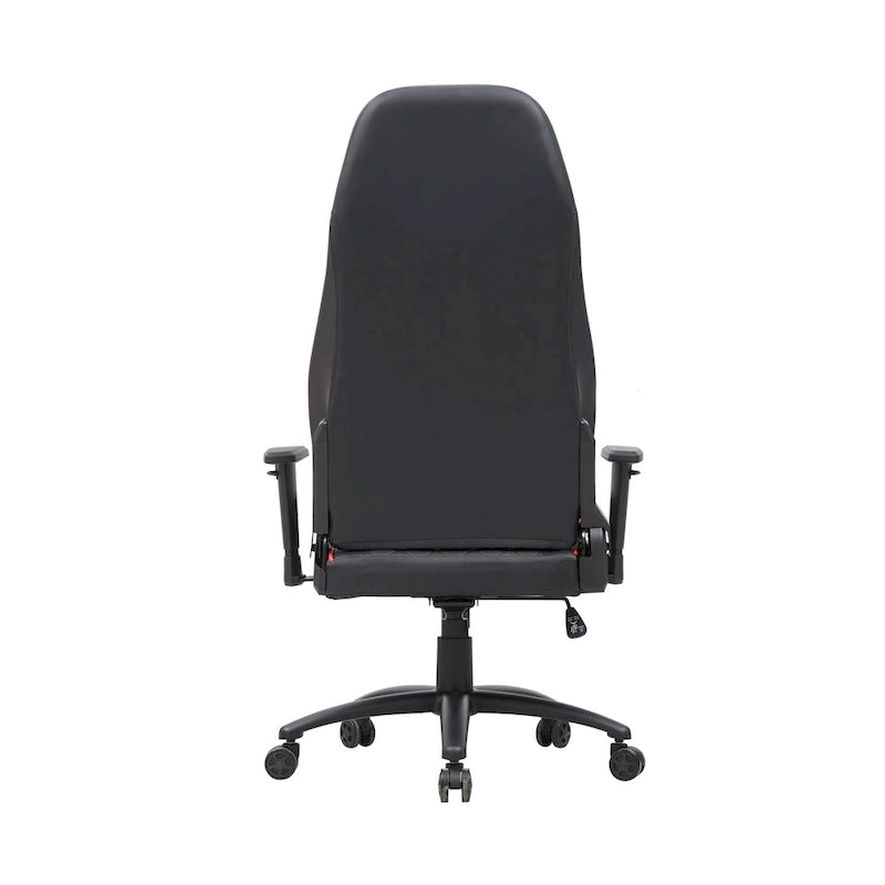 Sillón reclinable de videojuegos de piel sintética negra