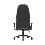 Sillón reclinable de videojuegos de piel sintética negra