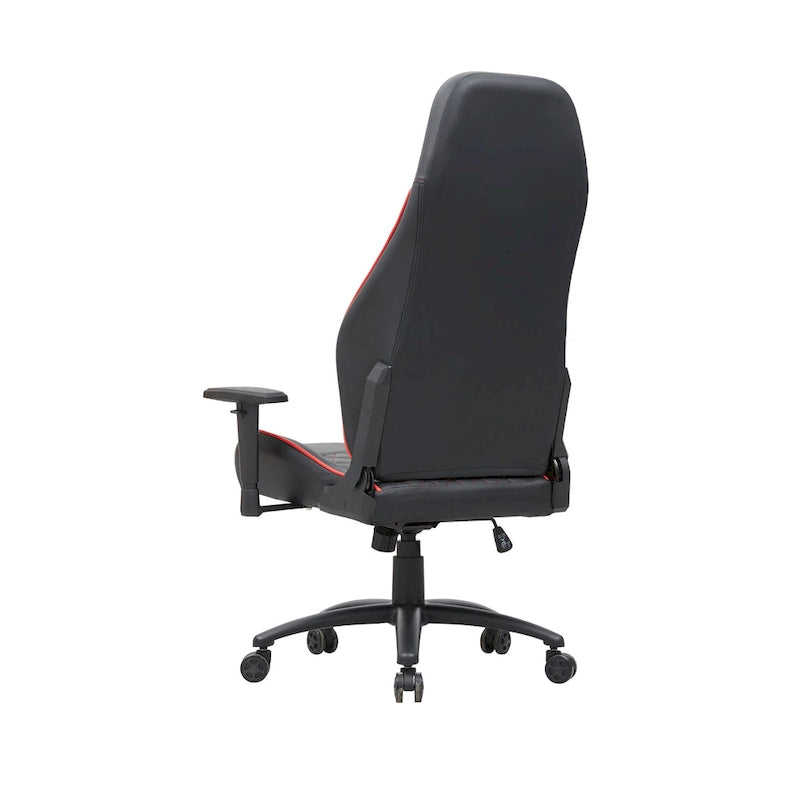 Sillón reclinable de videojuegos de piel sintética negra