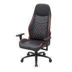 Sillón reclinable de videojuegos de piel sintética negra