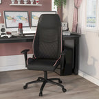 Sillón reclinable de videojuegos de piel sintética negra