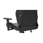 Sillón reclinable de videojuegos de piel sintética negra
