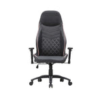 Sillón reclinable de videojuegos de piel sintética negra