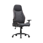 Sillón reclinable de videojuegos de piel sintética negra