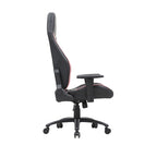 Sillón reclinable de videojuegos de piel sintética negra