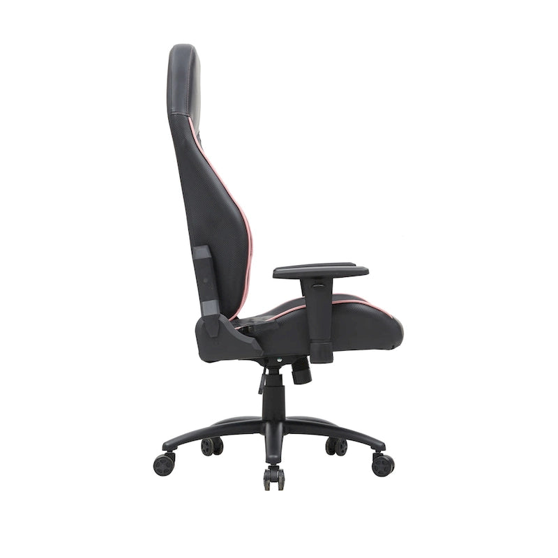 Sillón reclinable de videojuegos de piel sintética negra