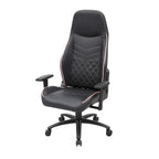 Sillón reclinable de videojuegos de piel sintética negra