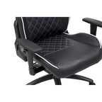 Sillón reclinable de videojuegos de piel sintética negra