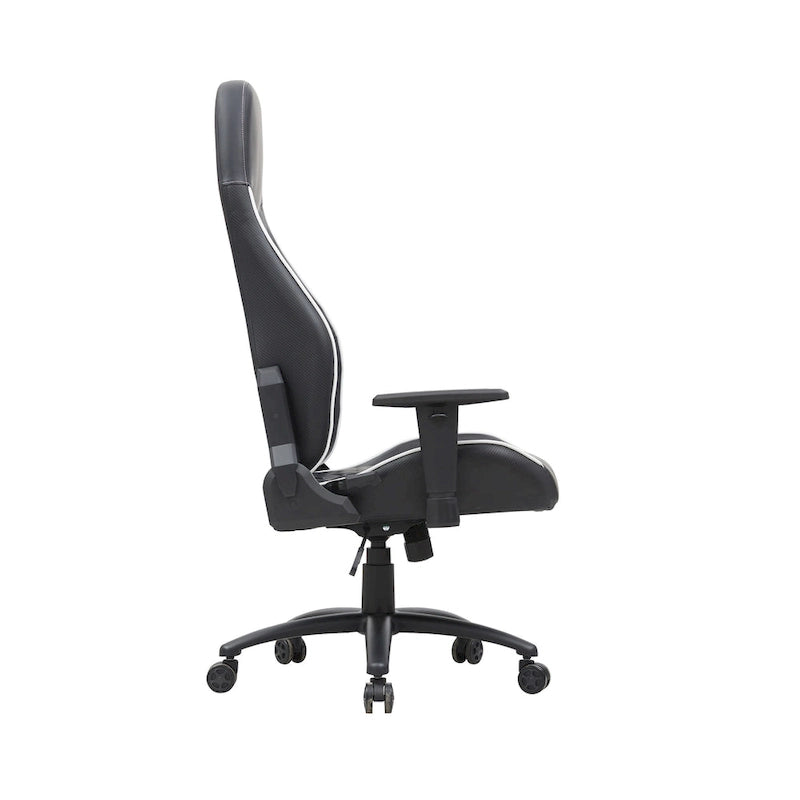 Sillón reclinable de videojuegos de piel sintética negra