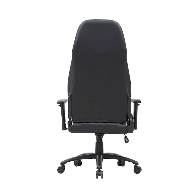 Sillón reclinable de videojuegos de piel sintética negra