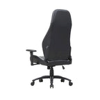 Sillón reclinable de videojuegos de piel sintética negra