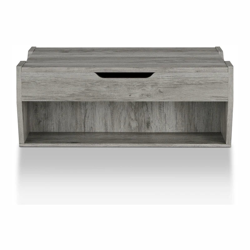 Mesa de centro rústica de madera de 41" con tapa elevable y estantes de almacenamiento