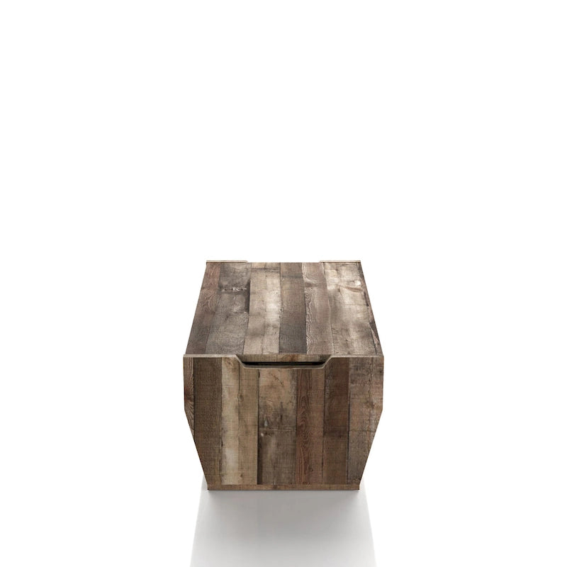 Mesa de centro rústica de madera de 41" con tapa elevable y estantes de almacenamiento