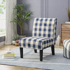 Sillón decorativo contemporáneo sin brazos tapizado con estructura de madera de caucho