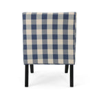 Sillón decorativo contemporáneo sin brazos tapizado con estructura de madera de caucho