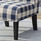 Sillón decorativo contemporáneo sin brazos tapizado con estructura de madera de caucho