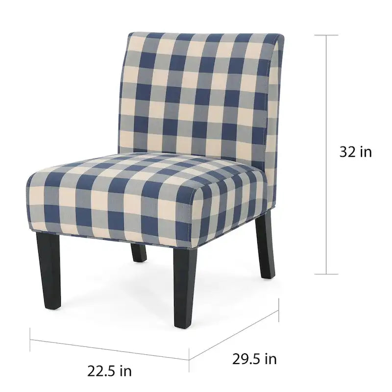 Sillón decorativo contemporáneo sin brazos tapizado con estructura de madera de caucho