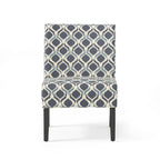 Sillón decorativo contemporáneo sin brazos tapizado con estructura de madera de caucho