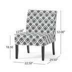 Sillón decorativo contemporáneo sin brazos tapizado con estructura de madera de caucho