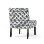 Sillón decorativo contemporáneo sin brazos tapizado con estructura de madera de caucho