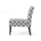 Sillón decorativo contemporáneo sin brazos tapizado con estructura de madera de caucho