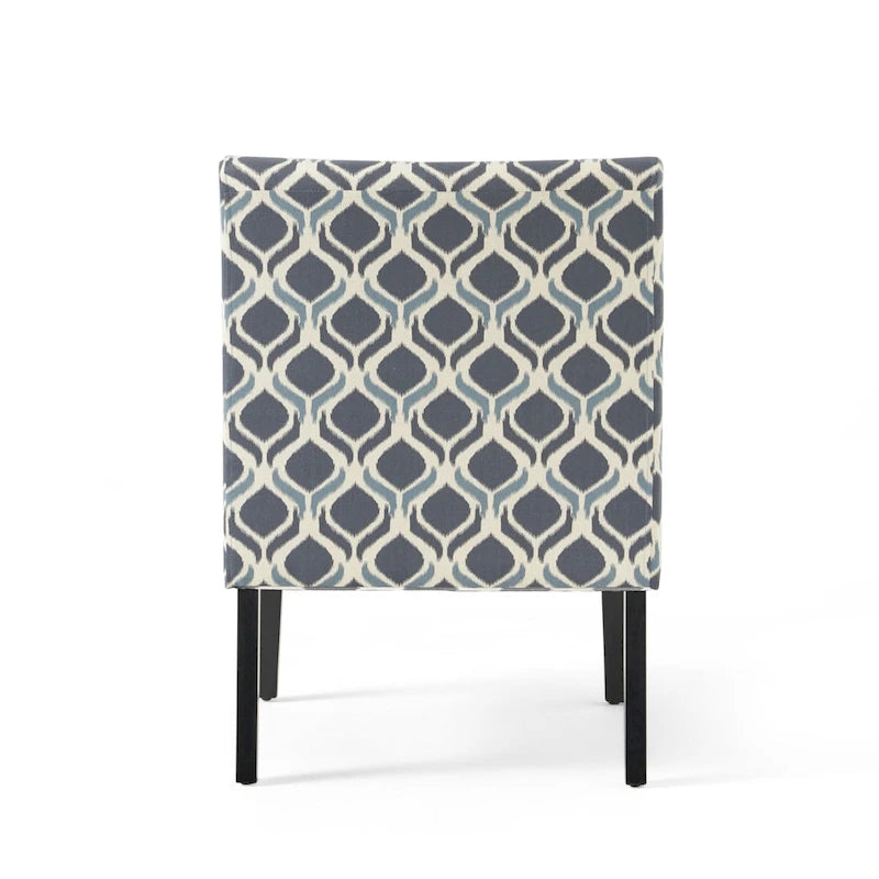 Sillón decorativo contemporáneo sin brazos tapizado con estructura de madera de caucho