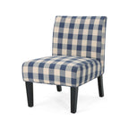 Sillón decorativo contemporáneo sin brazos tapizado con estructura de madera de caucho