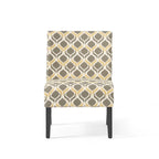 Sillón decorativo contemporáneo sin brazos tapizado con estructura de madera de caucho