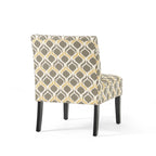 Sillón decorativo contemporáneo sin brazos tapizado con estructura de madera de caucho