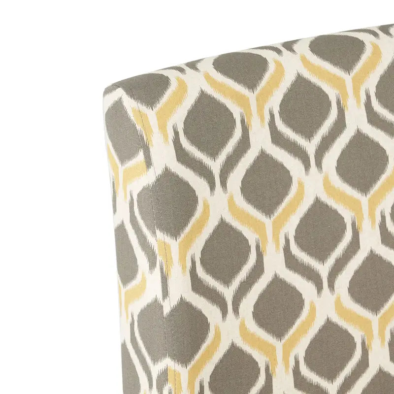 Sillón decorativo contemporáneo sin brazos tapizado con estructura de madera de caucho