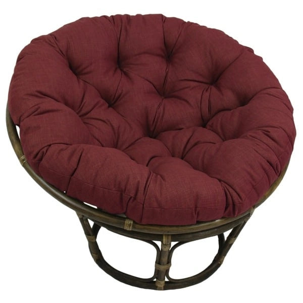 Sillón Papasan de ratán de 42" con cojín capitonado para todo tipo de clima