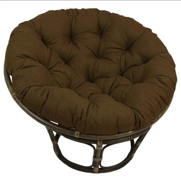 Sillón Papasan de ratán de 42" con cojín capitonado para todo tipo de clima