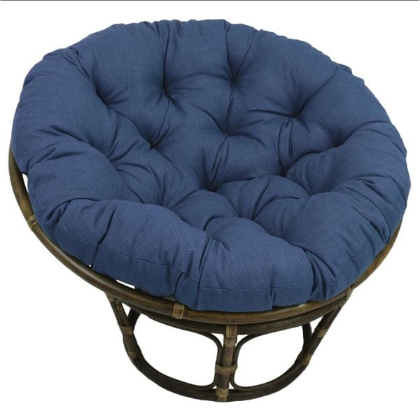 Sillón Papasan de ratán de 42" con cojín capitonado para todo tipo de clima
