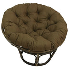 Sillón Papasan de ratán de 42" con cojín capitonado para todo tipo de clima