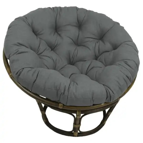 Sillón Papasan de ratán de 42" con cojín capitonado para todo tipo de clima