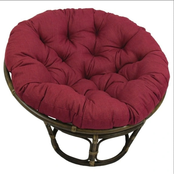 Sillón Papasan de ratán de 42" con cojín capitonado para todo tipo de clima