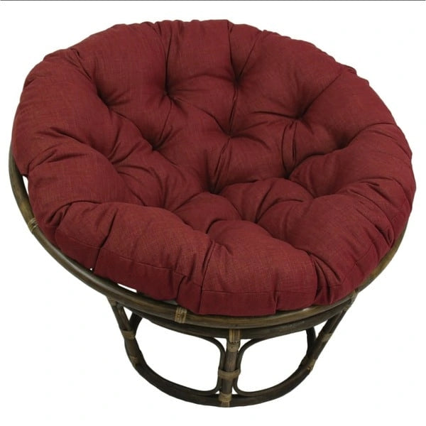 Sillón Papasan de ratán de 42" con cojín capitonado para todo tipo de clima
