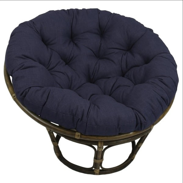 Sillón Papasan de ratán de 42" con cojín capitonado para todo tipo de clima