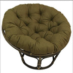 Sillón Papasan de ratán de 42" con cojín capitonado para todo tipo de clima