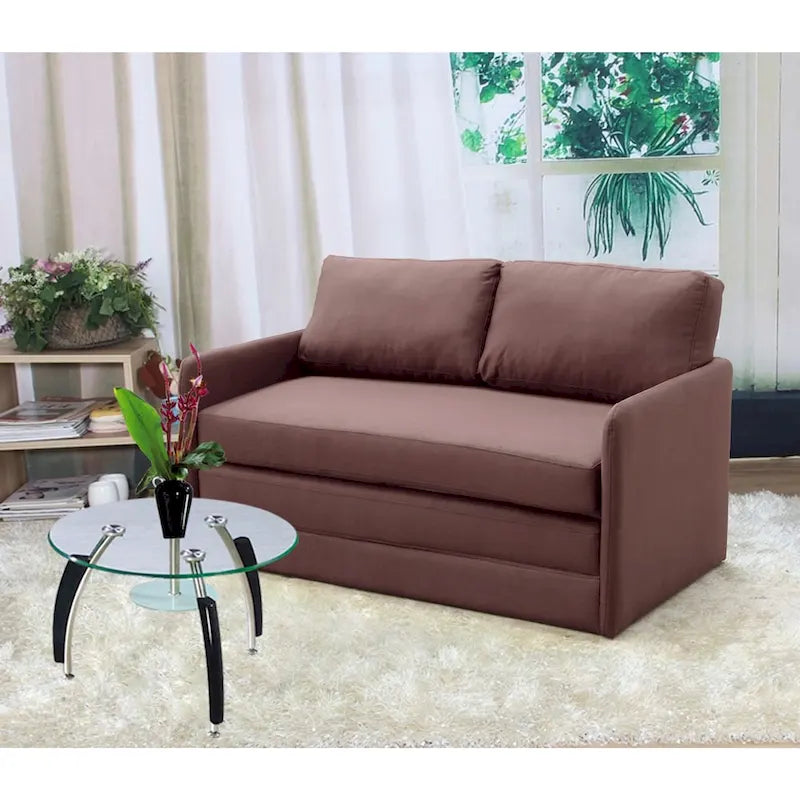 Sofá cama de dos plazas de tela con espuma reversible – 3 colores