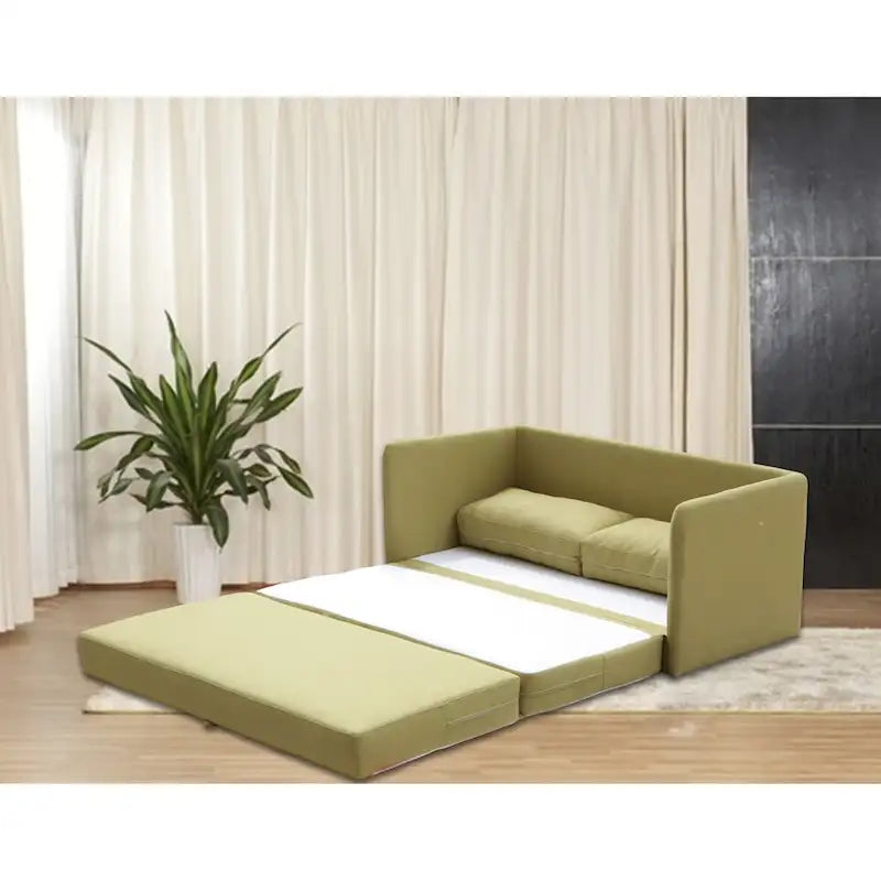 Sofá cama de dos plazas de tela con espuma reversible – 3 colores