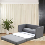 Sofá cama de dos plazas de tela con espuma reversible – 3 colores