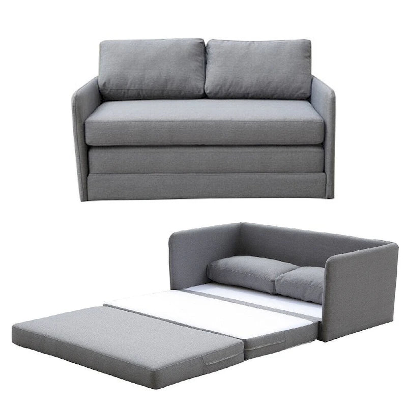 Sofá cama de dos plazas de tela con espuma reversible – 3 colores