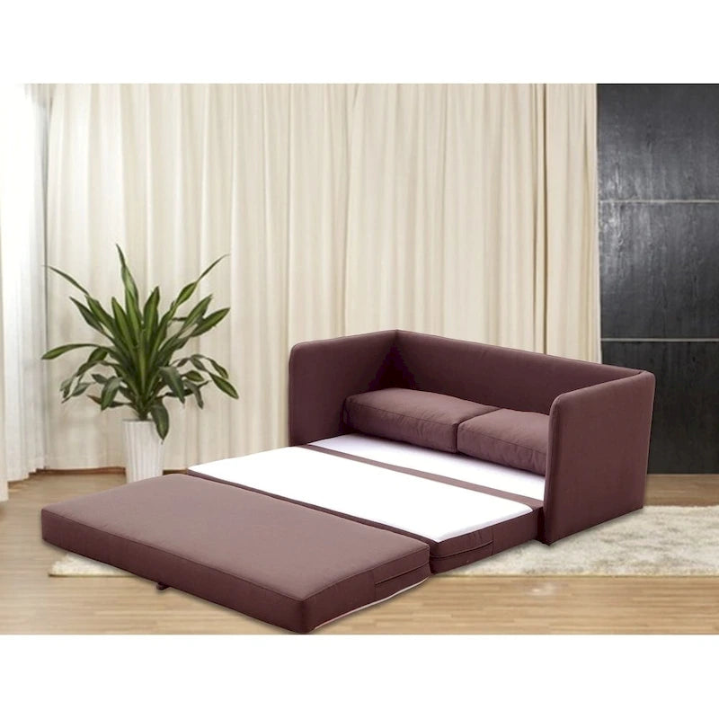 Sofá cama de dos plazas de tela con espuma reversible – 3 colores